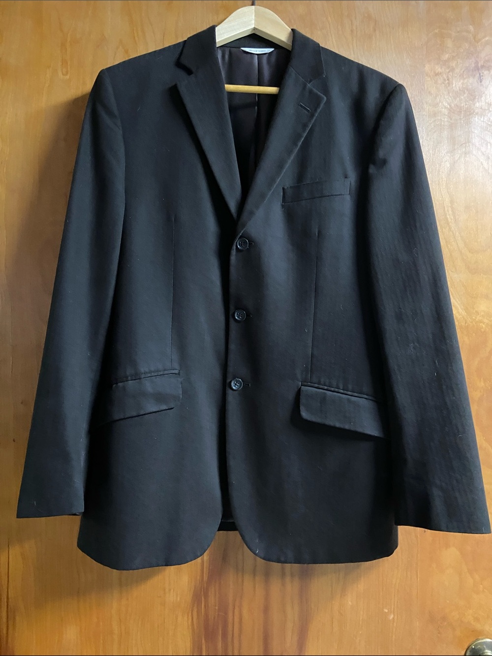 BANANA REPUBLIC Dark Brown Black Blazer Classic Single Breasted Dress Jacket 42R